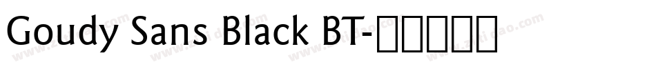 Goudy Sans Black BT字体转换